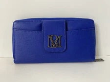 BM Wallet  Zip Around Blue Color From Badghey Mischa