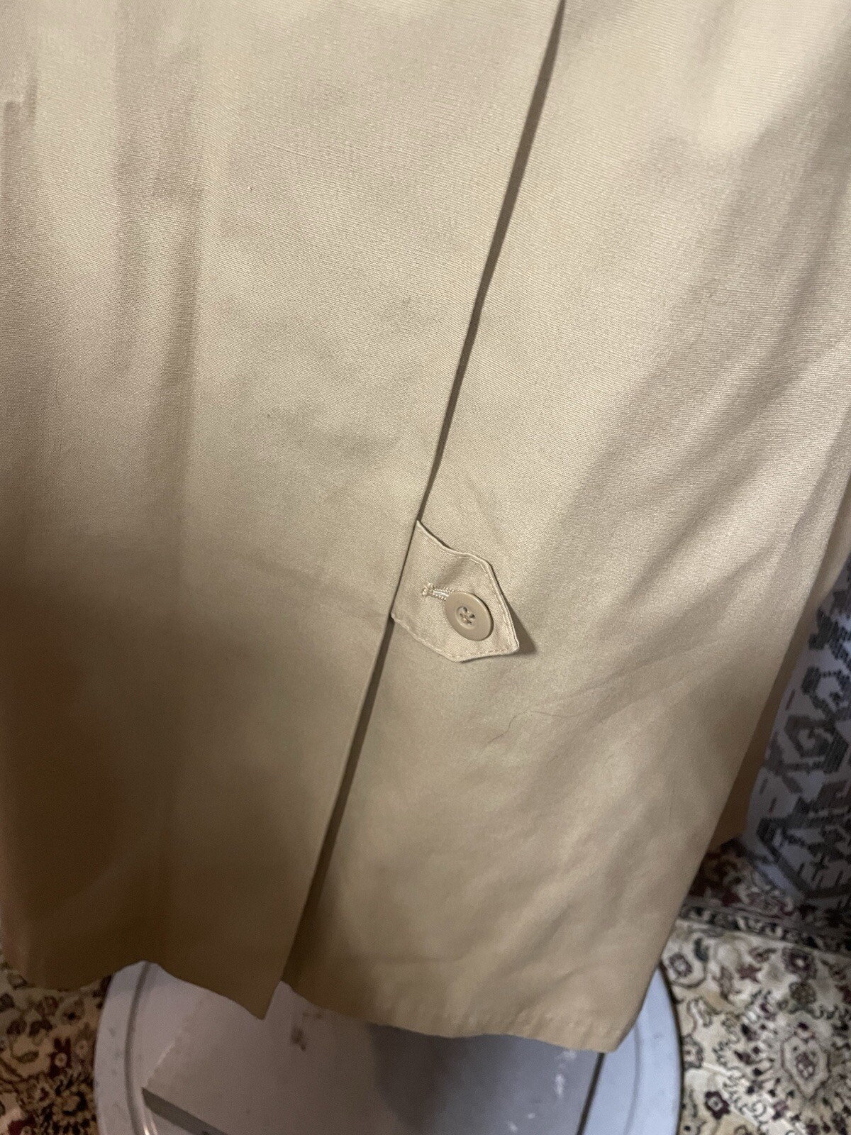Vintage Women's Size 8 Reg London Fog Belted Lined Trench Coat Combed Cotton image 9