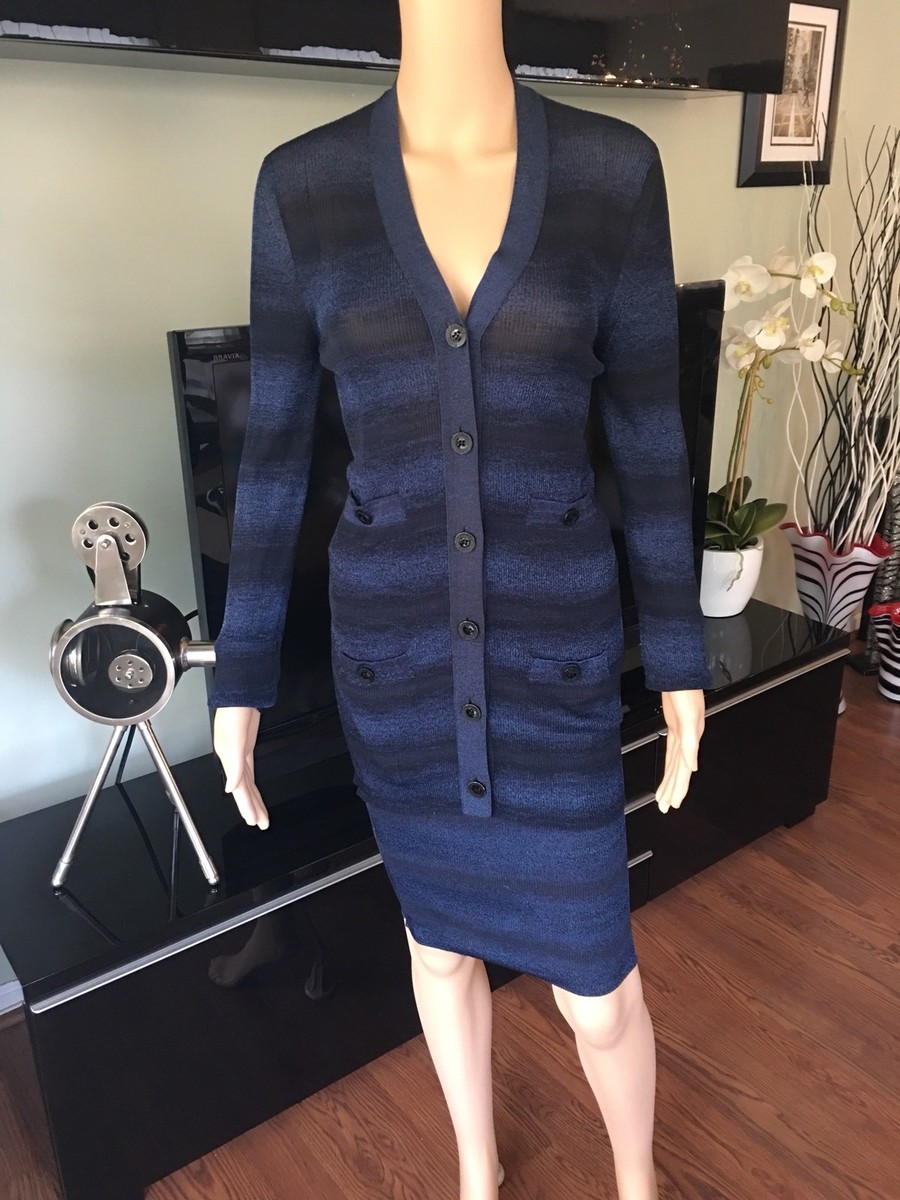 NEW CHANEL RUNWAY SEXY METALLIC KNIT SKIRT CARDIGAN JACKET