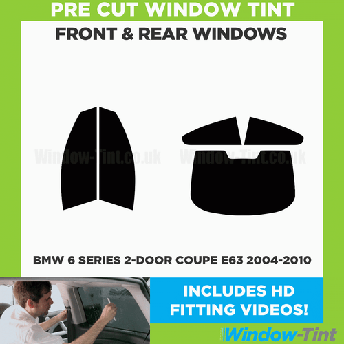 For BMW 6 Series 2-door Coupe E63 2004-10 Full Pre Cut Window Tint Kit Film Film - Picture 2 of 10