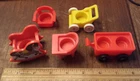 vintage Fisher Price Little People nursery furniture lot - wagon, rocking horse