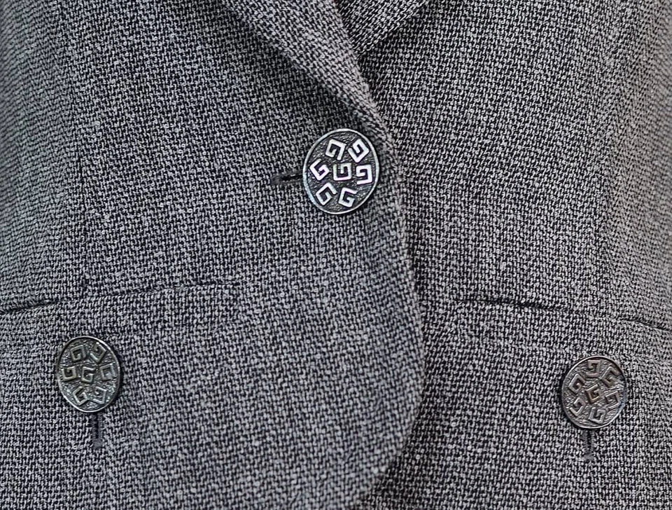 GIVENCHY Women Gray Blazer Size S Womens One Button Formal Jacket NWT 2350$ - Image 3 of 4