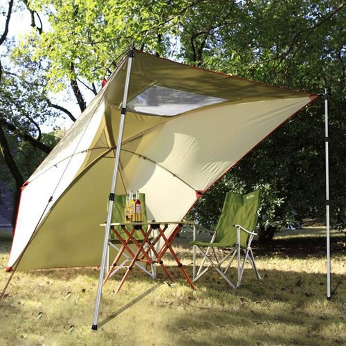 2x 230cm Tent Poles Telescopic Adjustable Awning Canopy Tarp Pole Support Rod UK - Picture 10 of 14