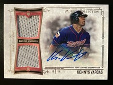 Kennys Vargas 2015 Topps Museum Collection Signature Swatches Dual GU Auto /299