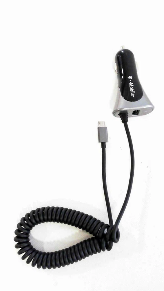 T-Mobile Universal Micro USB Car Charger 2-in-1 Adapter For Samsung Galaxy S7 S6 - Image 3 of 3