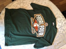 michigan state university 2000 final four single stitch logo athletic tshirt. 
