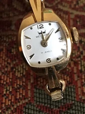 1961 Westport by westclox 17 jewel Swiss Time Windup Wrist watch 10k GF Band