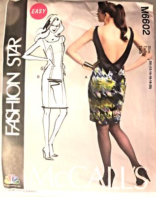 McCall's M6602 Fashion Star Evening Dress Backless Dress Pattern Size 12-20 New | eBay McCall's M6602 Fashion Star Evening Dress Backless Dress Pattern Size 12-20 New | eBay