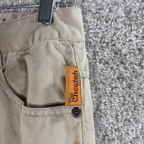 The Cheetah Girls Embroidered Jeans Girls Size 14 Flare Beige - Picture 4 of 10