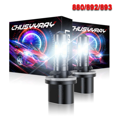 For Hyundai Tucson 2014-2015 LED 880 Fog Light Bulbs Combo 6500K Bright White