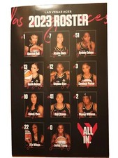WNBA Las Vegas Aces 2023 Roster + 5 Celebration night posters, bonus gift W SLAM