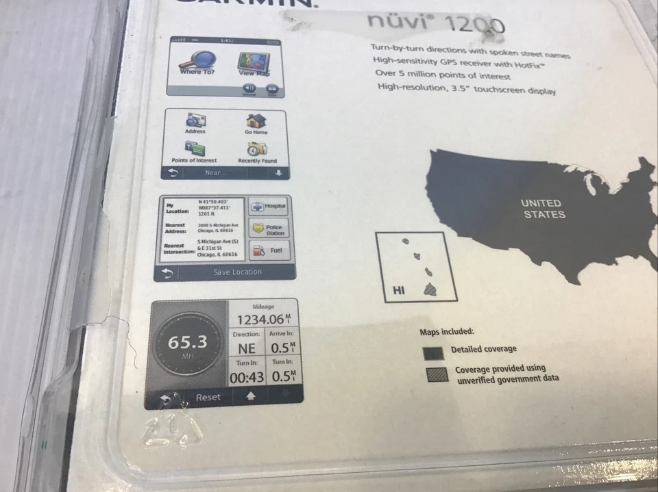 NEW Garmin nuvi 1200 Automotive GPS Navigation Retro New Sealed (2008) Model - Image 3 of 4