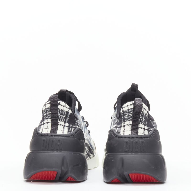 CHRISTIAN DIOR D Connect black white check chunky sole CHRISTIAN DIOR D Connect black white check chunky sole
