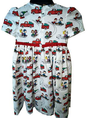 peanuts christmas dress NEW Boutique Christmas Snoopy Charlie Brown Peanuts Girls Sleeveless Dress