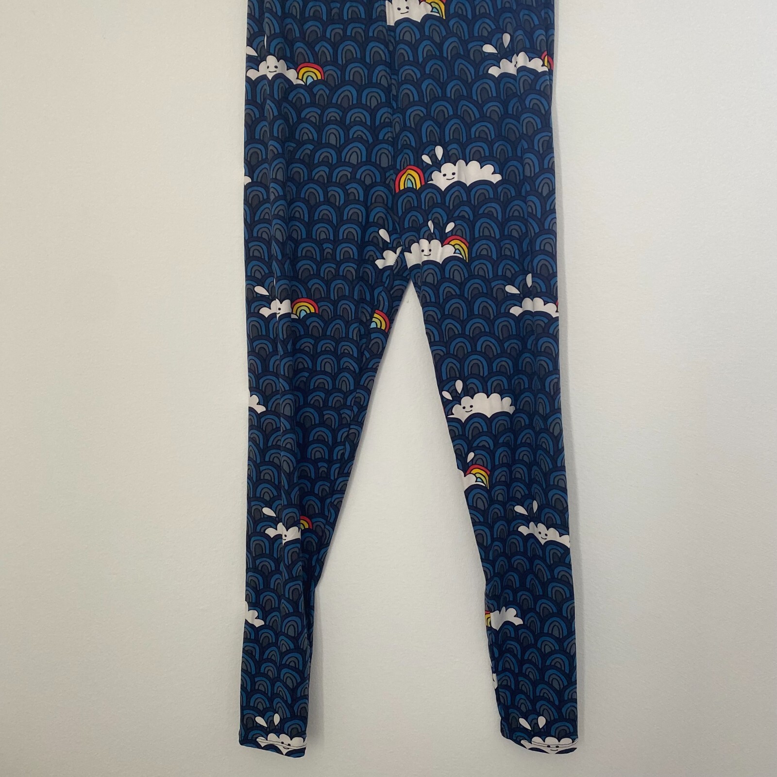 Leggings Depot Women’s Navy Blue Rainbow Print Plus Size 14-20-image