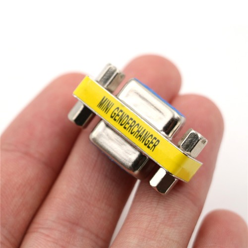 Serial RS-232 DB9 9 Pin Female to Female F/F Gender Changer Coupler Adapter LZ - Photo 4/6