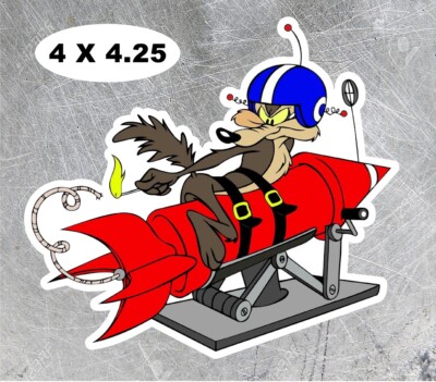 WILE E COYOTE ACME ROCKET LIGHTING FUSE STICKER DECAL LAMINATED | eBay