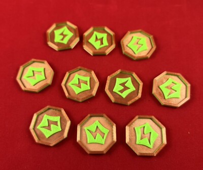 Energy Counters (10) - Compatible with Universal Counters Set for Magic