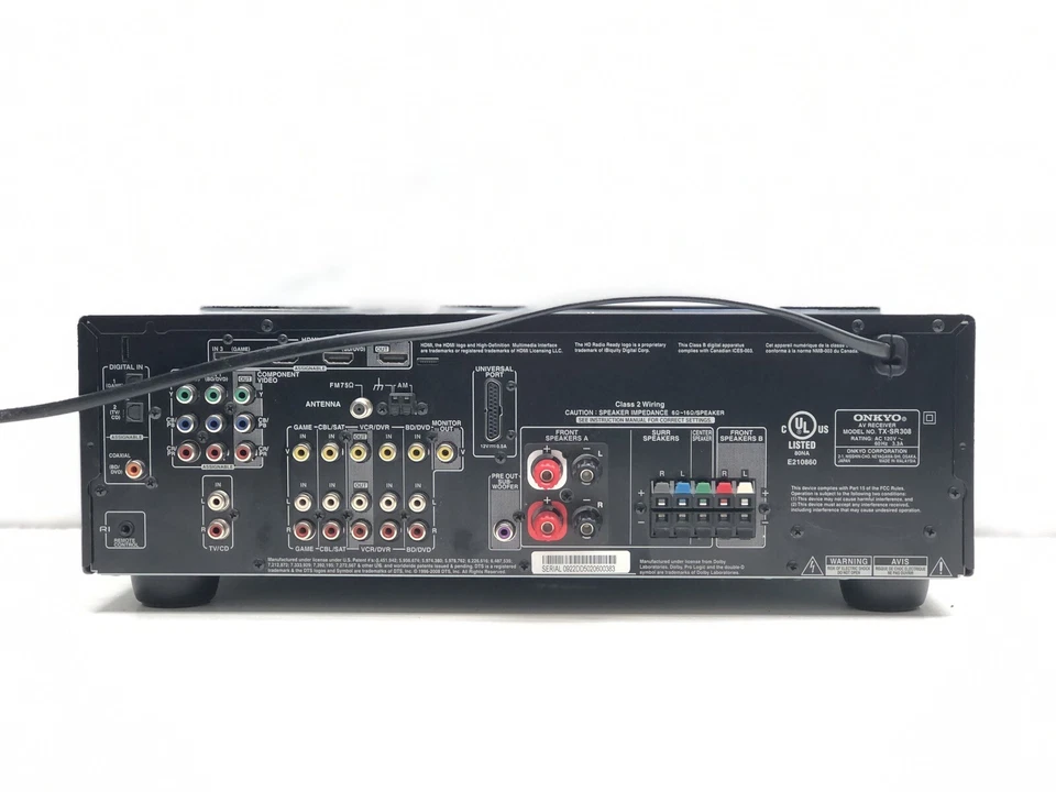 Onkyo TX-SR308 - 5.1 Ch HDMI Home Theater Surround Sound Receiver - Image 2 of 4
