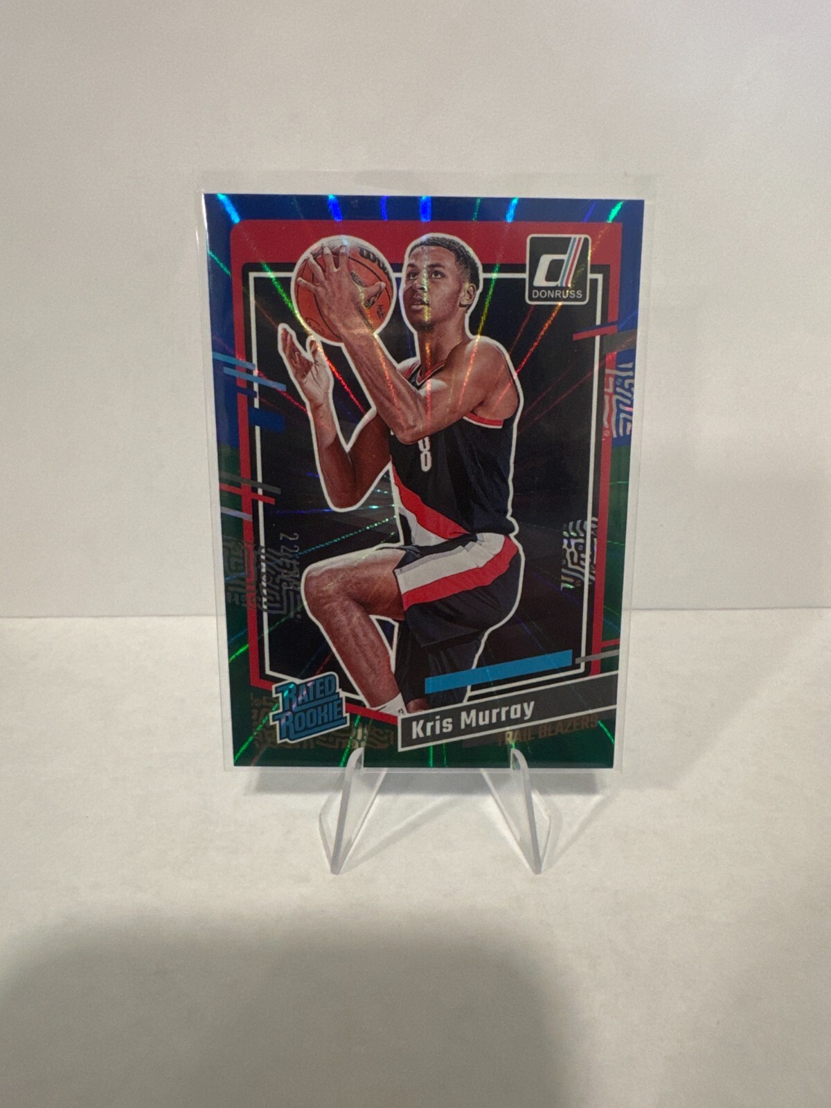 2023-24 Donruss Basketball Kris Murray #203 RC Blue and Green Laser Holo /35