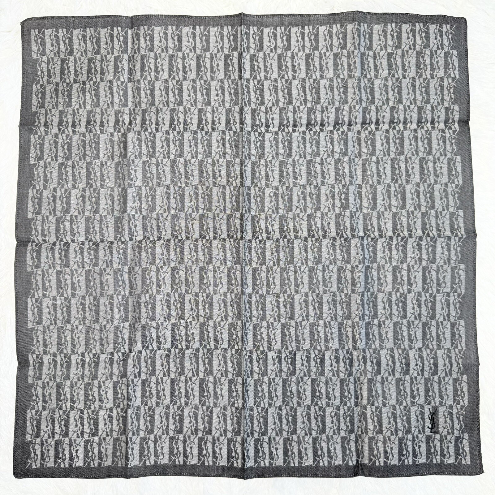 YSL mini sciarpa fazzoletto donna cotone logo Yves Saint Laurent borsa borsetta