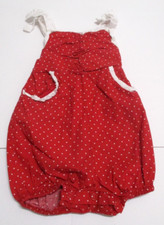 GIRLS JANIE AND JACK VINTAGE STRAWBERRY POLKA DOT SUNSUIT BUBBLE OUTFIT 3-6 MON