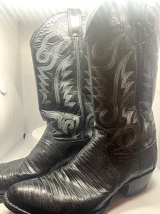 black lizard skin boots