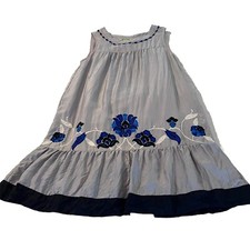 Floreat Anthropologie Silk Blend Lined Embroidered Boho Dress Sz 0 Lavender Gray