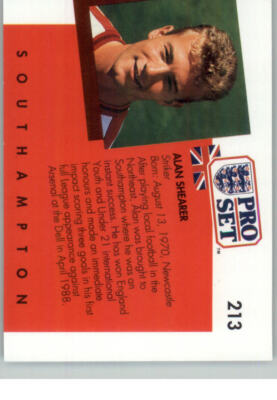 1990-91 Pro Set - RC #213 Alan Shearer | eBay