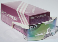 PIT VIPER The Miami Nights Intimidator 2000 Sunglasses White/Pink Fade Clear NEW