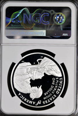 💜2022 W Colorized Purple Heart Silver Dollar NGC PF69 Ultra Cameo