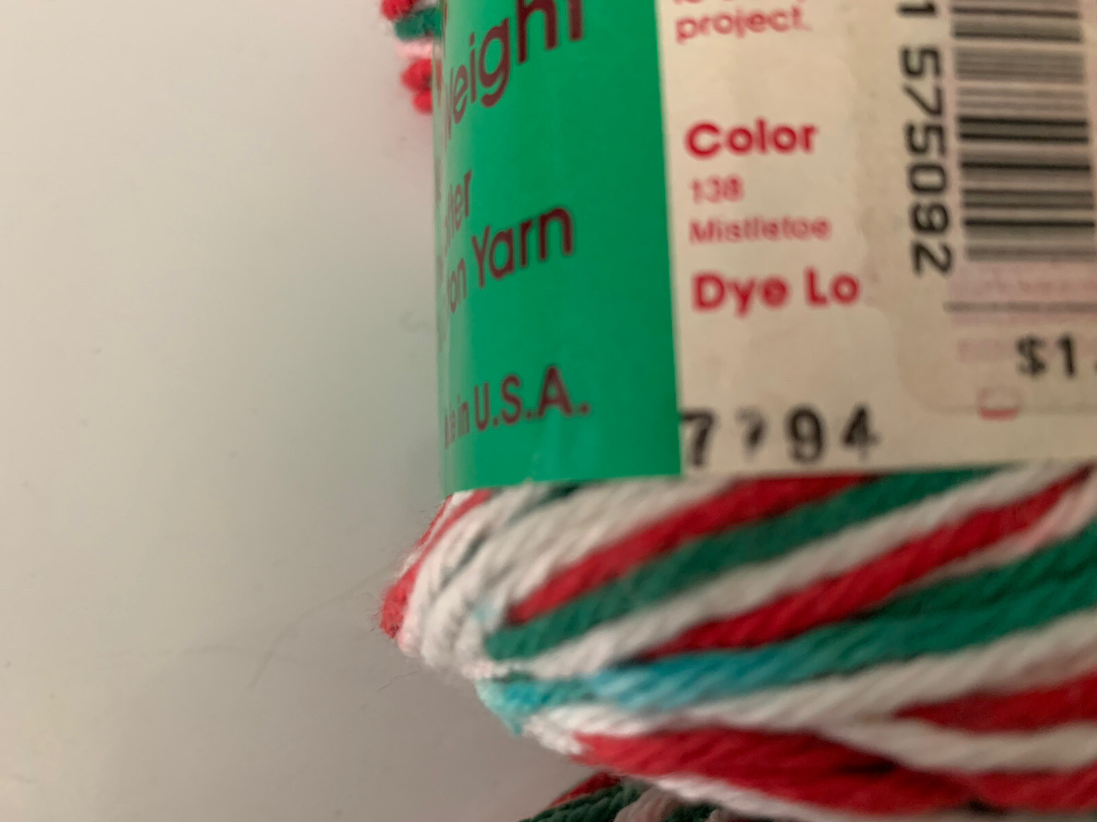 Lot of 4 Lily The Original Sugar 'n Cream Christmas Mistletoe Cotton Yarn 4 Ply eBay