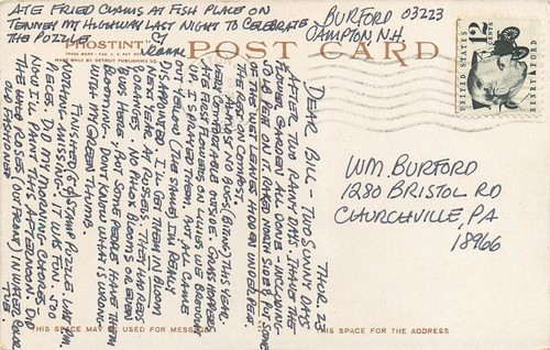 Summit House Mt Washington White Mts. Postal de New Hampshire pm 1981 - Imagen 2 de 2
