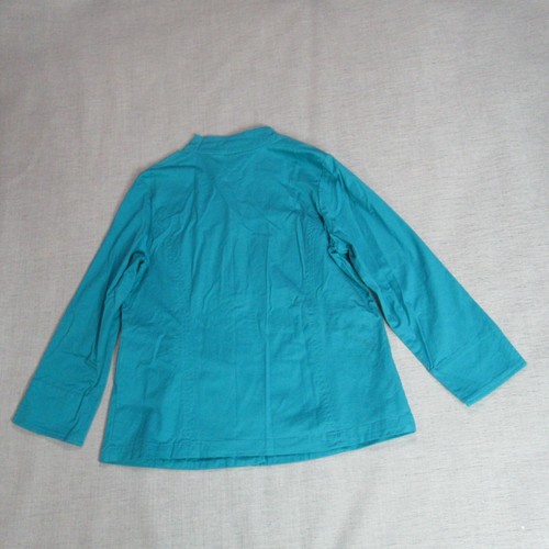 Bob Mackie Jacke Damen Large türkis Gold Akzent tragbar Kunst modern schick Downtown - Bild 5 von 9