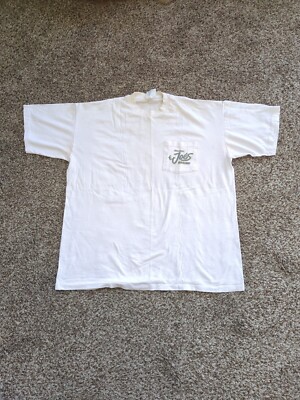 Camel Vintage 90s Smokin Joe's Racing Single Stitch Pocket T-Shirt White - XL