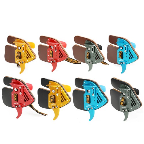 Archery Finger Guard Tab Glove Leather Protector Gear Pad Bow Shooting Hunting - Picture 4 of 20