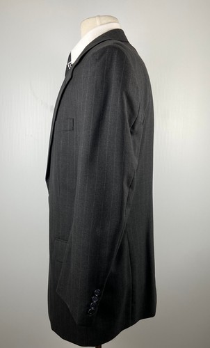 HART SCHAFFNER MARX 1887 Mens 43R Black USA Wool 2 Piece Suit With Pants 34x29 - Picture 4 of 12