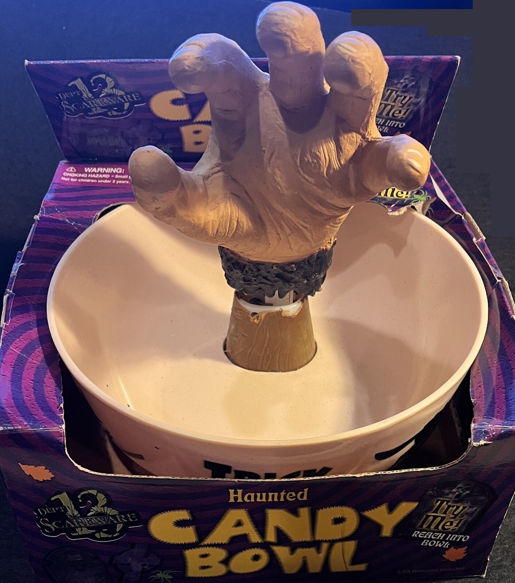 Ciotola Porta Caramelle Halloween Animata - Con Sensore Di Movimento E Cranio Urlante - Foto 10