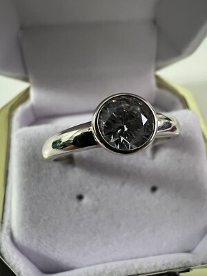 Silberring DIAMONIQUE 925 Sterling Silber Platin veredelt Gr. 20