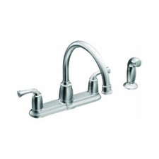 Moen Banbury CA87553 2 Handle Side Sprayer Kitchen Faucet