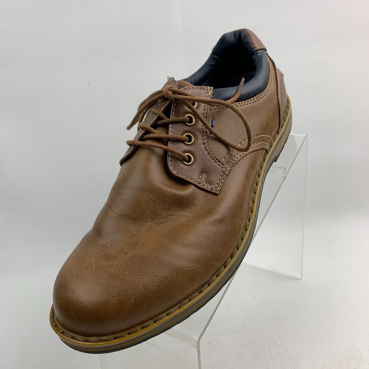 Izod Men\'s Tan Brown Leather Derby Lace-Up Shoes Amazon.com | IZOD Oxford Shoes for Men (Larry) - Lace-Up  main image 2