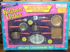 Vintage 1990s Kitchen Littles Cookware MIB Fits Barbie and Similar Size Dolls
