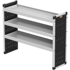 Van Racking 3 Straight Shelves 1250(w)x1009(h)x380(d) Shelving Aluminium Metal