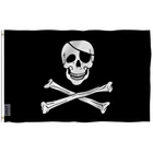 Anley Fly Breeze 3x5 Foot Jolly Roger Flag with Patch Pirate Flags Polyester