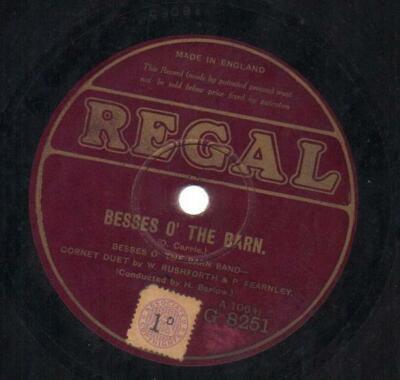 SCHELLACK Besses O The Barn Band Besses O The Barn / I Passed By Your Window