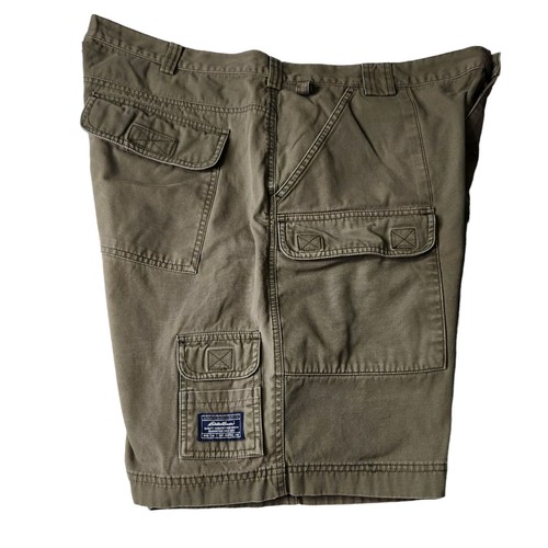 Eddie Bauer Mens Canvas Army Green Cargo Shorts Size 42 - Picture 6 of 9
