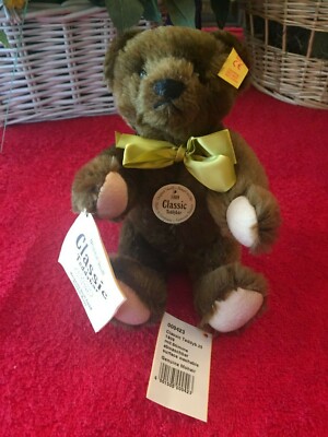 STEIFF Classic Teddy 1909, #000423, Jointed, 10”, Squeaker, NEW