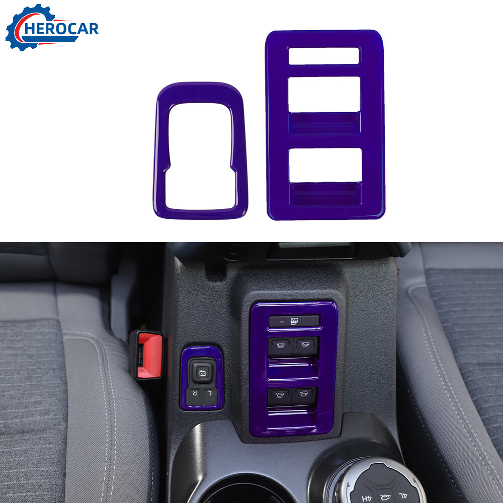 Purple ABS Window Switch Trim Cover Decor Accessories For Ford Bronco 2021+