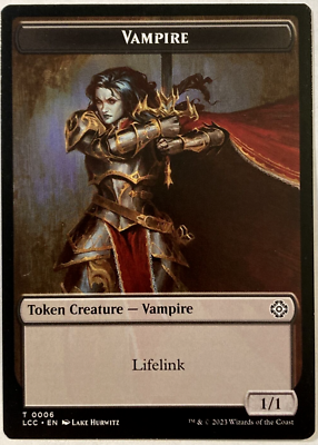 MTG Vampire 0006 Vampire Demon 0015 DOUBLE SIDED TOKEN Lost
