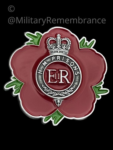 Her Majesty's Prison Service HMP Remembrance Flower Lapel Pin (LOD) - 第 1/2 張圖片